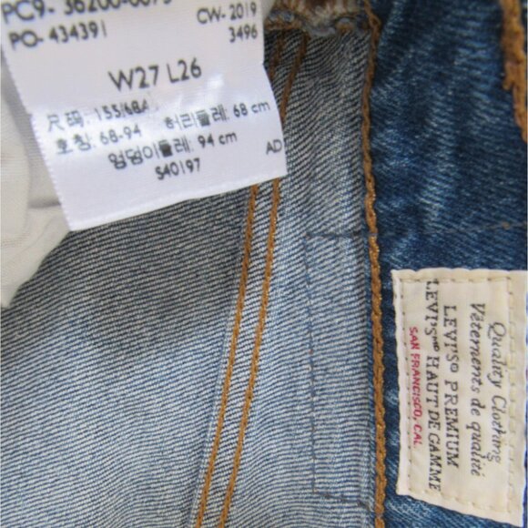 Levi's 501 Women Jeans, Mom, Blue,sz.W27 L26;Cotton,High Rise - Picture 6 of 6